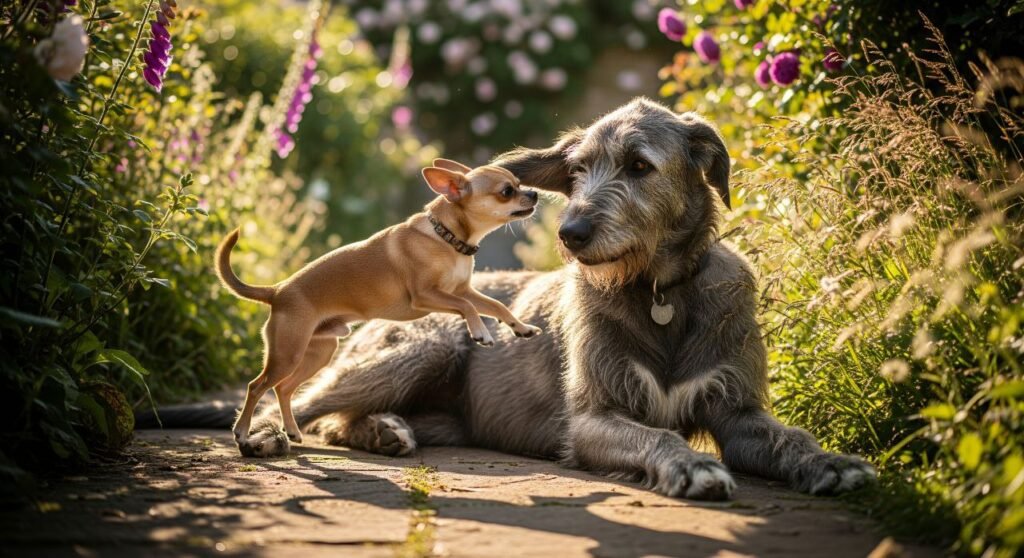 Chihuahua and Irish Wolfhound