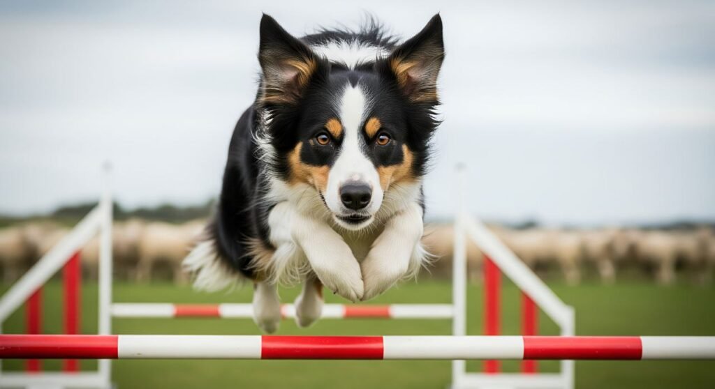 Border Collie high intelligence, focus, and working ability