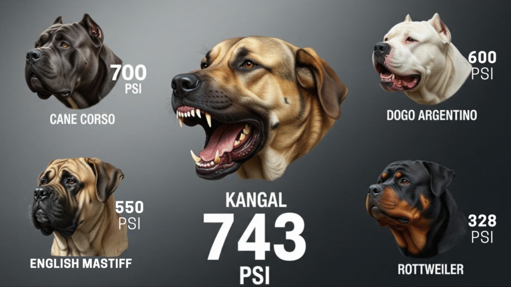 Infographic or Visual Comparison of Bite Force